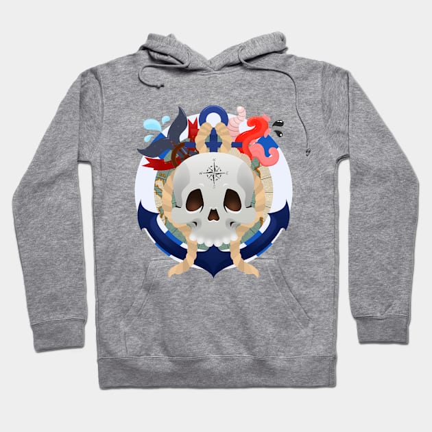 Nautical To The Bone Hoodie by Mirthful Mount